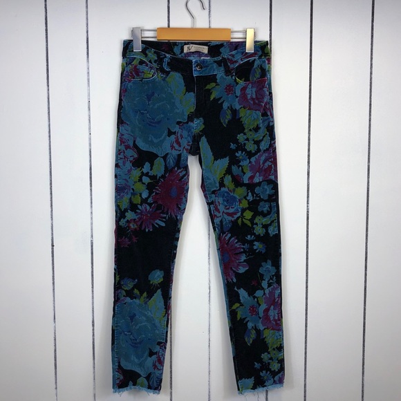 Nevada Floral Corduroy Pants Sz 28 - Picture 2 of 8